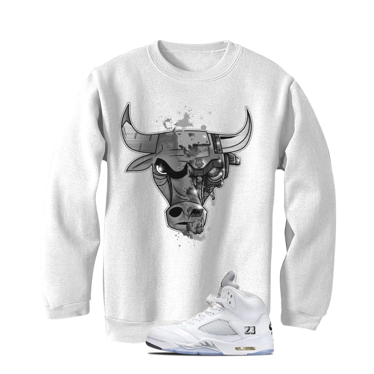 Air Jordan 5 OG White Metallic Matching T-Shirt, Sweatshirts & Hoodies White T-Shirt (Bully)| illcurrency