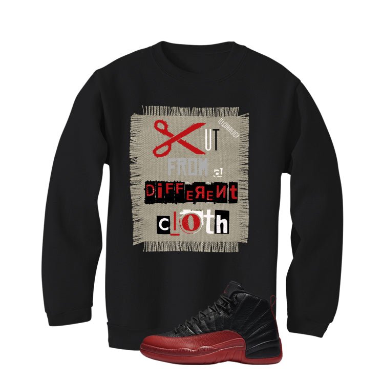 Air Jordan 12 Flu Game 2025 Black T-Shirt (Cut from a different cloth)| illcurrency