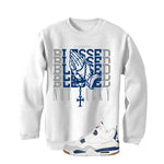 Nike SB x Air Jordan 4 Navy White T-Shirt (Blessed not lucky)| illcurrency
