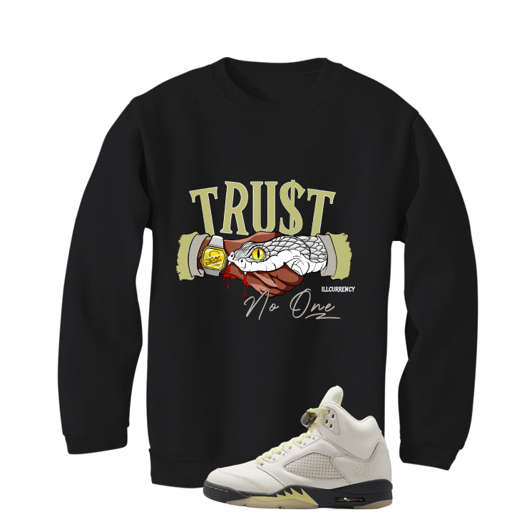 Air Jordan 5 WMNS Luminous Green Black T-Shirt (Trust  No One)| illcurrency