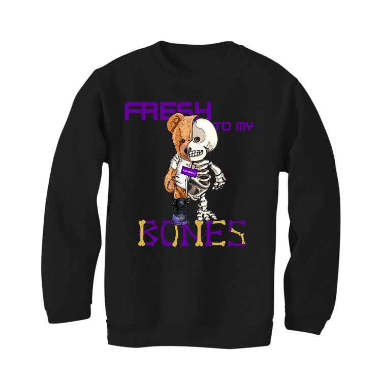 Air Jordan 12 Field Purple -  Black T-Shirt (Fresh to my bones)