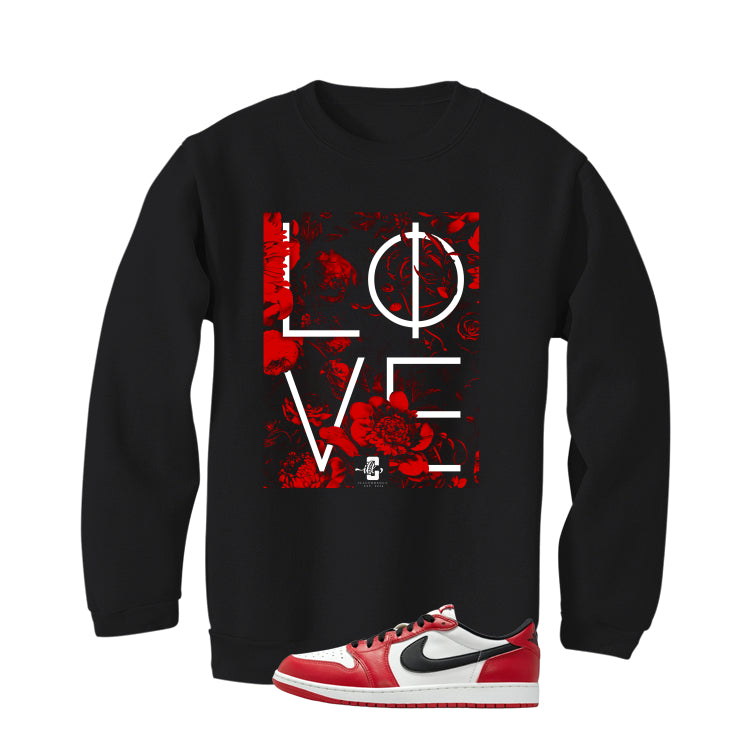Air Jordan 1 Low OG Chicago Matching T-Shirt, Sweatshirts & Hoodies Black T-Shirt (Love)| illcurrency