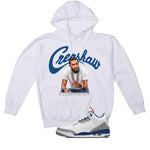 Air Jordan 3 True Blue Matching T-Shirt White T-Shirt (Crenshaw)| illcurrency