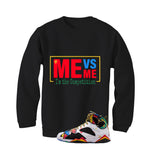 Air Jordan 7 Miro Matching T-Shirt Black T-Shirt (Me Vs Me)| illcurrency