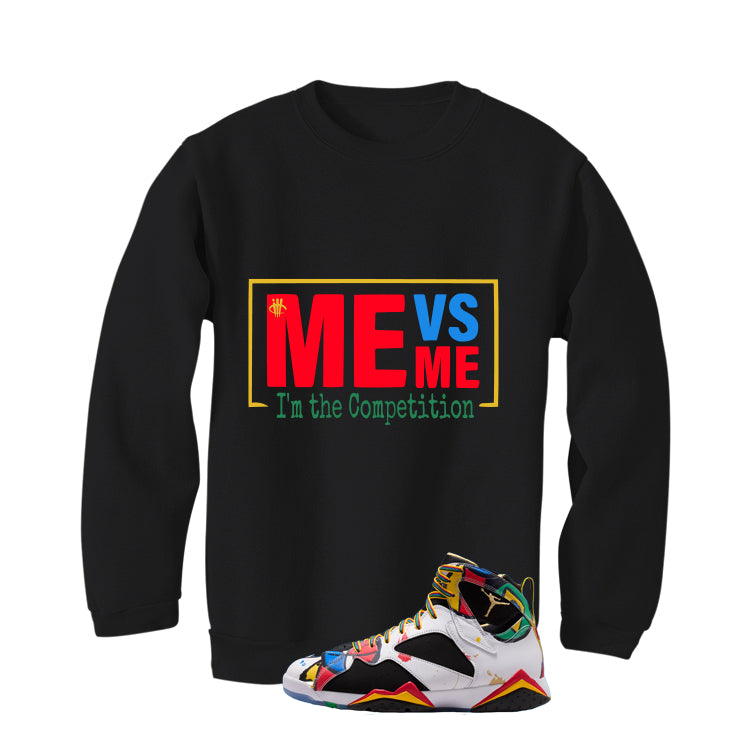 Air Jordan 7 Miro Matching T-Shirt Black T-Shirt (Me Vs Me)| illcurrency