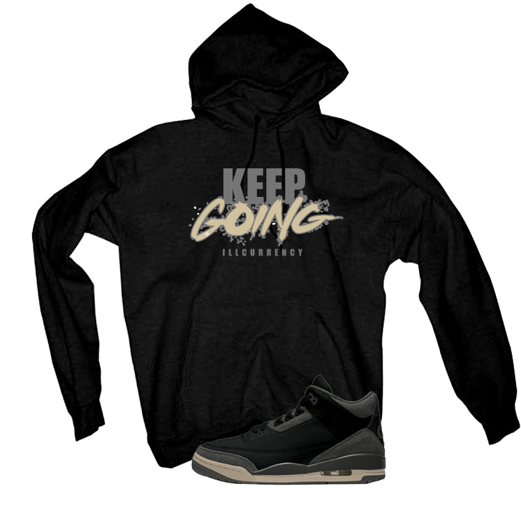 A Ma Maniere x Air Jordan 3 Black Black T-Shirt (keep Going)| illcurrency