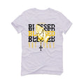 Air Jordan 1 High OG “Yellow Ochre” | illcurrency White T-Shirt (Blessed not lucky)