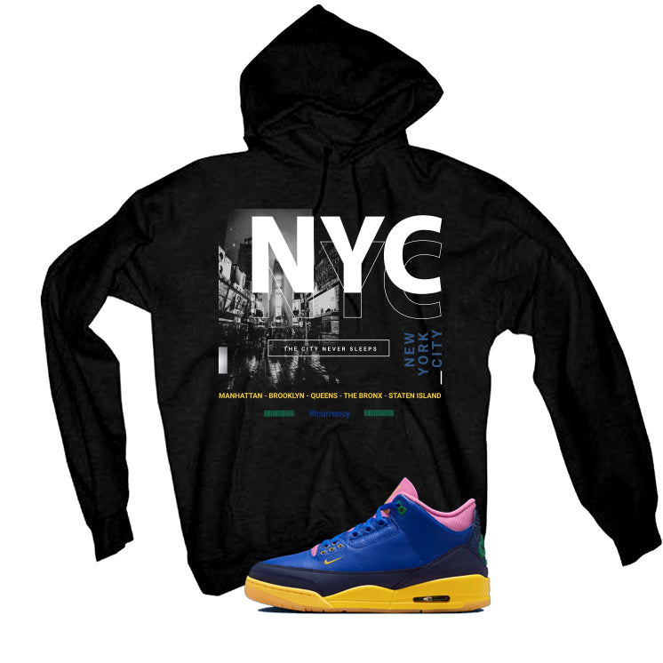 Air Jordan 3 Brazil Matching t-shirt, sweatshirts & hoodies Black T-Shirt (City Never Sleeps)| illcurrency