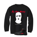Air Jordan 12 Bloodline Matching T-Shirt, Sweatshirts, & Hoodies Black T-Shirt (By Any Means)