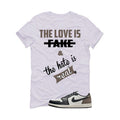 Air Jordan 1 Low OG Mocha White T-Shirt (Love is Fake)| illcurrency
