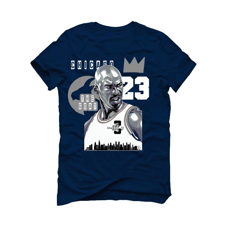 Air Jordan 5 “Georgetown” | illcurrency Navy Blue T-Shirt (The Goat)