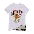 Air Jordan 4 Flight Club Matching T-Shirt, Sweatshirts & Hoodies White T-Shirt (Money Bear)| illcurrency