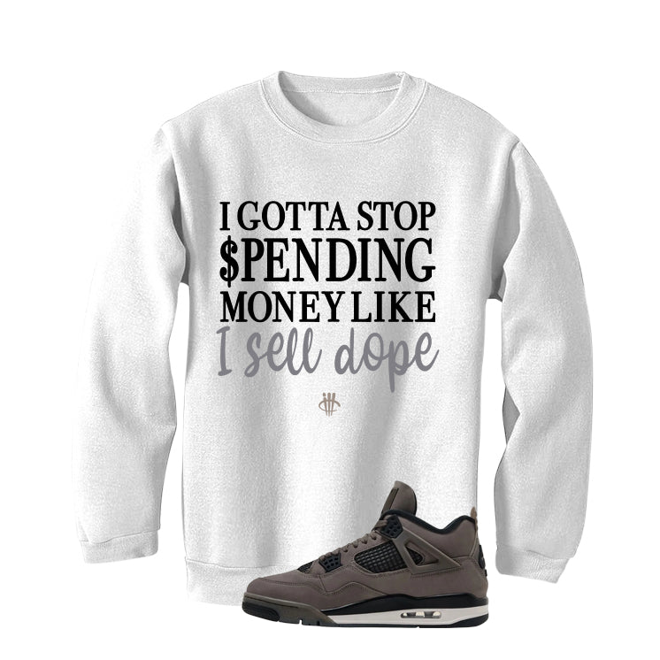 Air Jordan 4 Cave Stone White T-Shirt (Gotta Stop Spending Money)| illcurrency