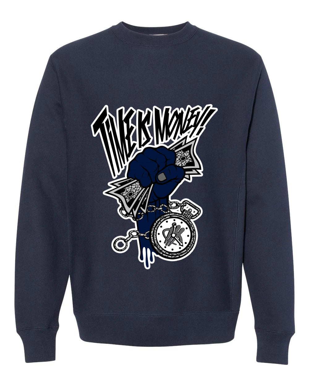 AIR JORDAN 3 “WHITE NAVY”| ILLCURRENCY Navy Blue T-Shirt (Time Is Money)