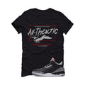 Air Jordan 3 Black Cement Black T-Shirt (Authentic)| illcurrency