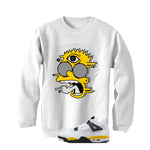 Air Jordan 4 Tour Yellow Matching T-Shirt White T-Shirt (Blinded)| illcurrency