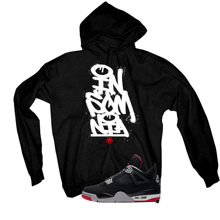 Air Jordan 4 Bred Matching T-Shirt Black T-Shirt (Insomnia)| illcurrency