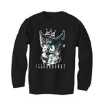 Air Jordan 4 Black Cat Matching T-Shirt, Sweatshirts & Hoodies Black T-Shirt (Graffiti Angel)| illcurrency