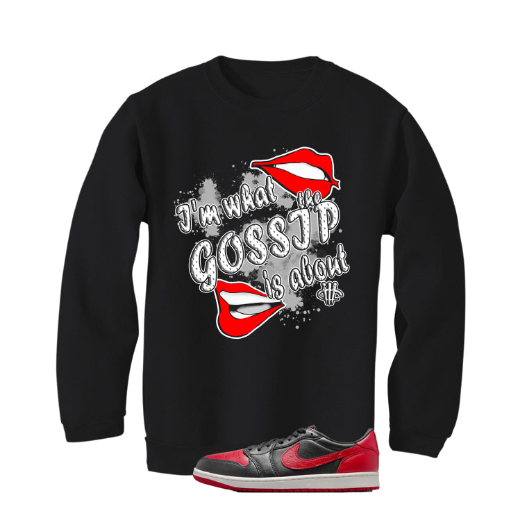 Air Jordan 1 Low OG Banned Matching T-Shirt, Sweatshirts & Hoodies Black T-Shirt (Gossip)| illcurrency