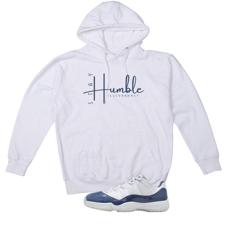 Air Jordan 11 Low Diffused Blue White T-Shirt (Stay Humble)| illcurrency