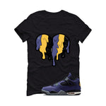 Air Jordan 4 OG Lakers Matching T-Shirt, Sweatshirts & Hoodies Black T-Shirt (Heart)| illcurrency