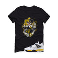 Air Jordan 4 Tour Yellow Matching T-Shirt Black T-Shirt (Jack in a Box)| illcurrency
