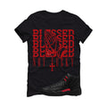 Air Jordan 12 Bloodline Matching T-Shirt, Sweatshirts, & Hoodies Black T-Shirt (Blessed not lucky)| illcurrency
