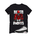 Air Jordan 9 OG Space Jam Matching T-Shirt Black T-Shirt (Monster Habits)| illcurrency