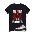 Air Jordan 9 OG Space Jam Matching T-Shirt Black T-Shirt (Monster Habits)| illcurrency