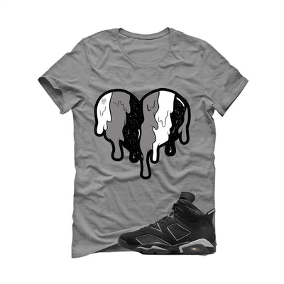 Air Jordan 6 Cap and Gown Matching T-Shirt, Sweatshirts & Hoodies Grey T-Shirt (Heart)| illcurrency