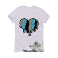 Air Jordan 4 GS Blue Chill Matching T-Shirt, Sweatshirts & Hoodies White T-Shirt (Heart)| illcurrency