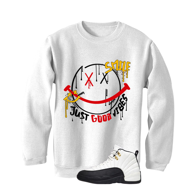 Air Jordan 12 Taxi Matching T-Shirt, Sweatshirts & Hoodies White T-Shirt (Smile)| illcurrency