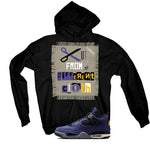 Air Jordan 4 OG Lakers Matching T-Shirt, Sweatshirts & Hoodies Black T-Shirt (Cut from a different cloth)| illcurrency