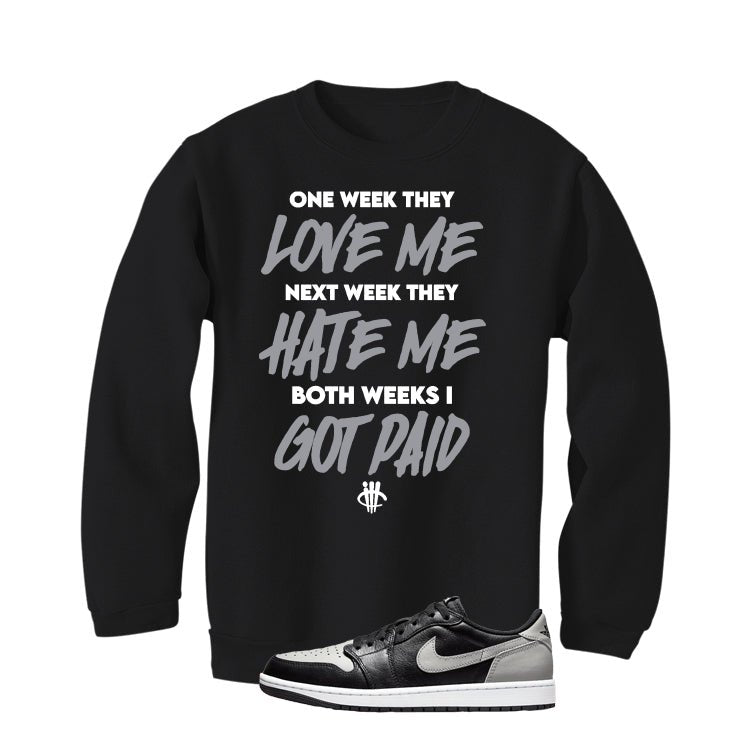 Air Jordan 1 Low OG Shadow Black T-Shirt (Paid)