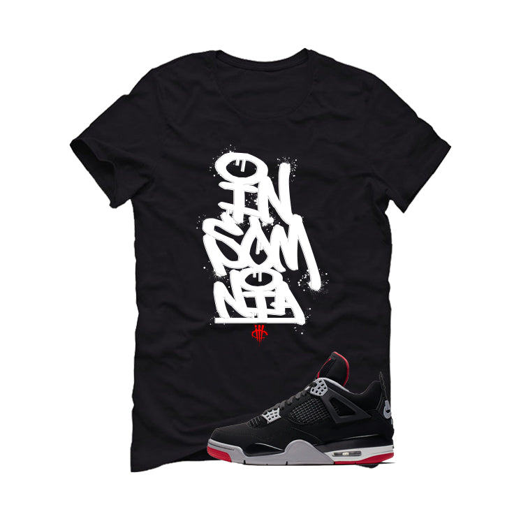 Air Jordan 4 Bred Matching T-Shirt Black T-Shirt (Insomnia)| illcurrency
