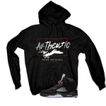 Air Jordan 5 Black Metallic Reimagined Black T-Shirt (Authentic)| illcurrency