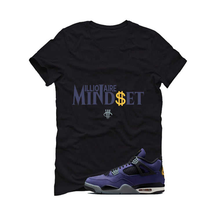 Air Jordan 4 OG Lakers Matching T-Shirt, Sweatshirts & Hoodies Black T-Shirt (Millionaire Mindset)| illcurrency
