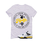 Air Jordan 4 Tour Yellow Matching T-Shirt White T-Shirt (Haters Catch Up)| illcurrency