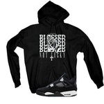 Air Jordan 4 White Thunder Black T-Shirt (Blessed not lucky)| illcurrency