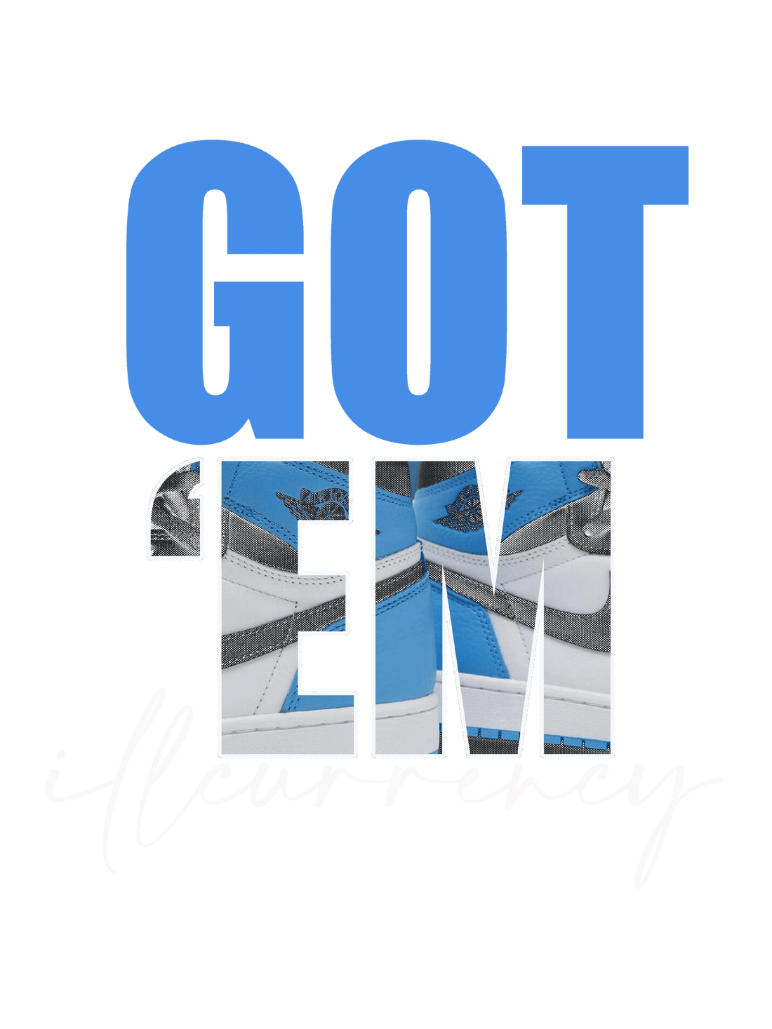 Air Jordan 1 "UNC Toe" Black T-Shirt (Got Em)