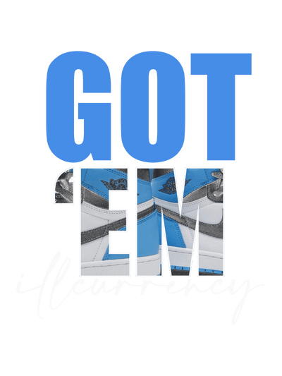 Air Jordan 1 "UNC Toe" Black T-Shirt (Got Em)