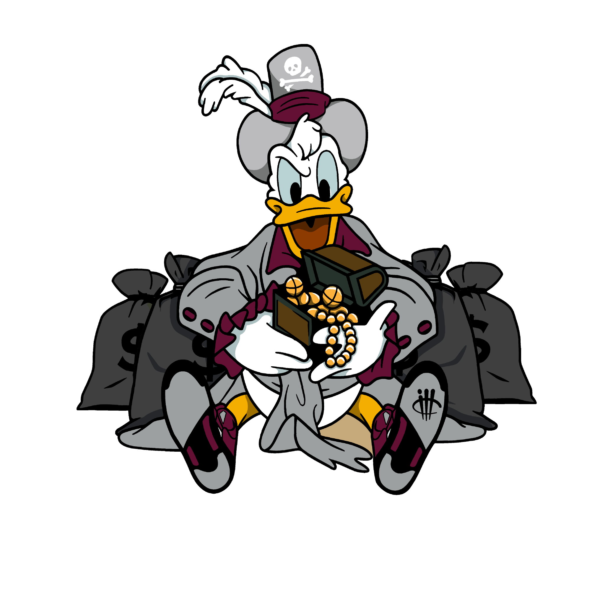 Air Jordan 5 Burgundy - Maroon T-Shirt (Money Duck)