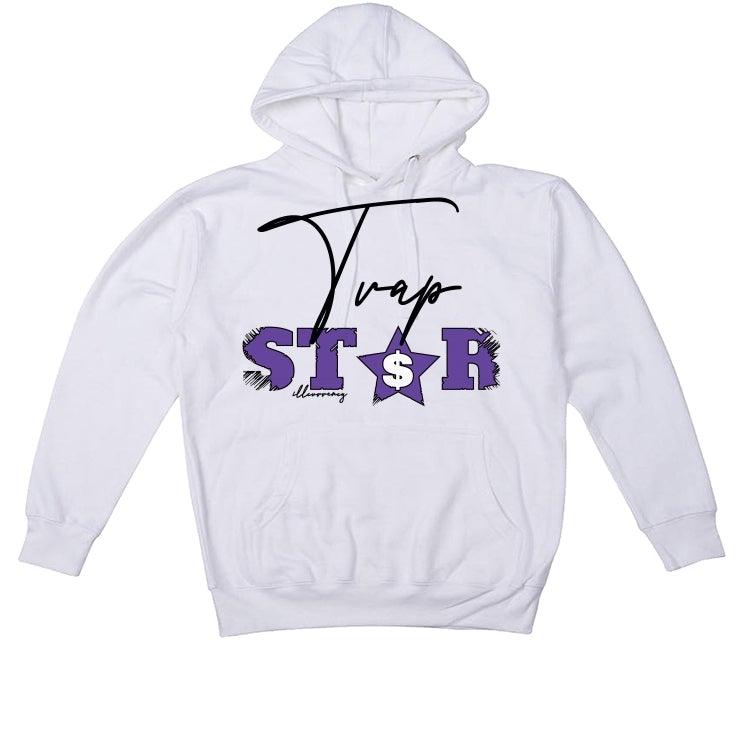 Air Jordan 1 Retro High OG “Court Purple” White T-Shirt (Trap Star) - illCurrency Sneaker Matching Apparel