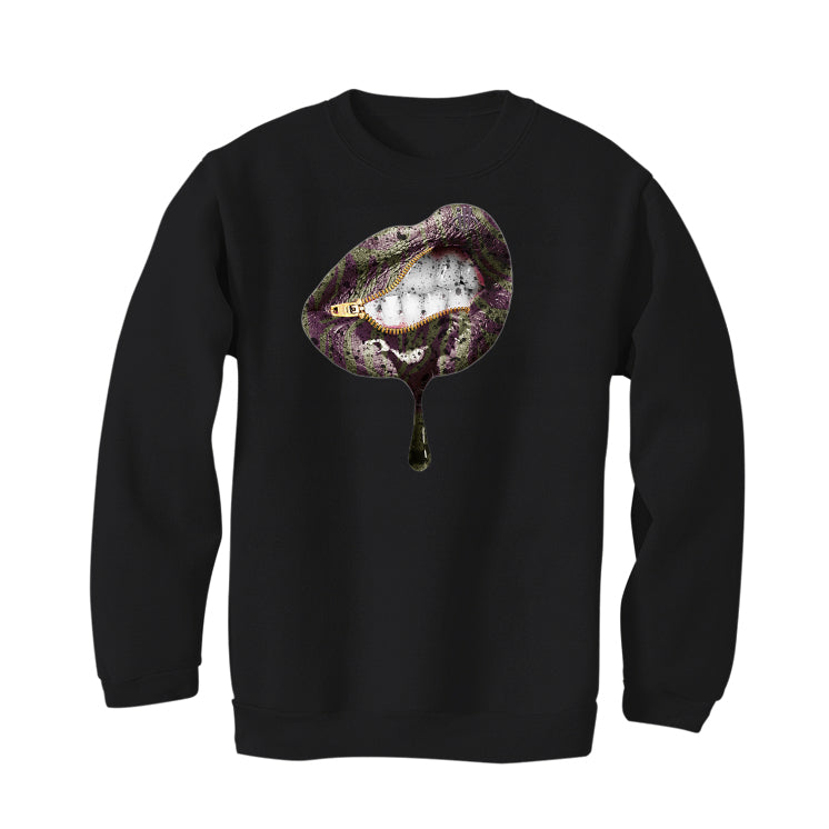 Air Jordan 4 Canyon Purple - Black T-Shirt (LIPS UNSEALED)