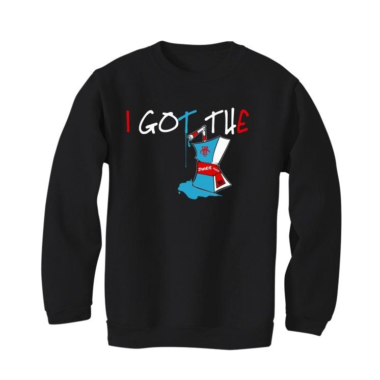 Air Jordan 1 UNC CHI 2019 Black T-Shirt (I got the juice) - illCurrency Sneaker Matching Apparel
