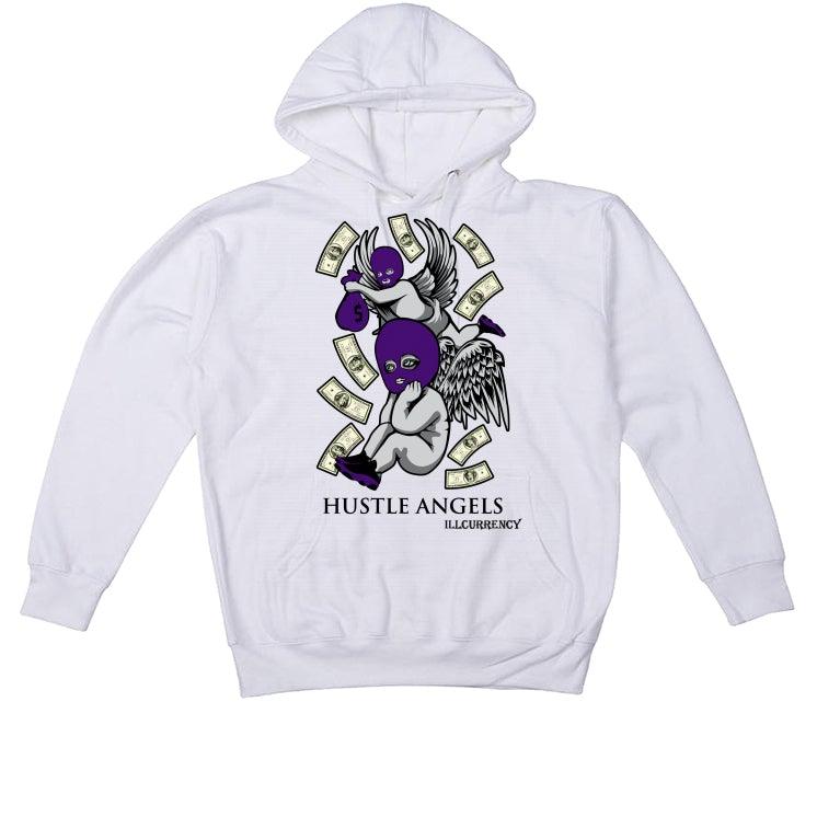 Air Jordan 13 “Court Purple” White T-Shirt (angels) - illCurrency Sneaker Matching Apparel