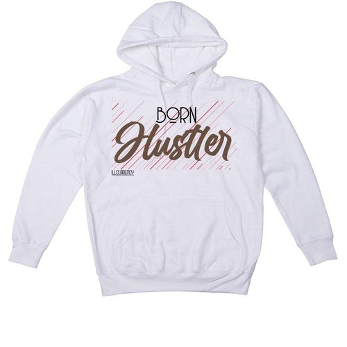 Air Jordan 1 High "Black Mocha" 2020 White T-Shirt (Born Hustler) - illCurrency Sneaker Matching Apparel