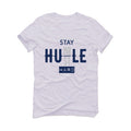 Air Jordan 11 WMNS “Midnight Navy” White T-Shirt (Stay humble hustle hard)