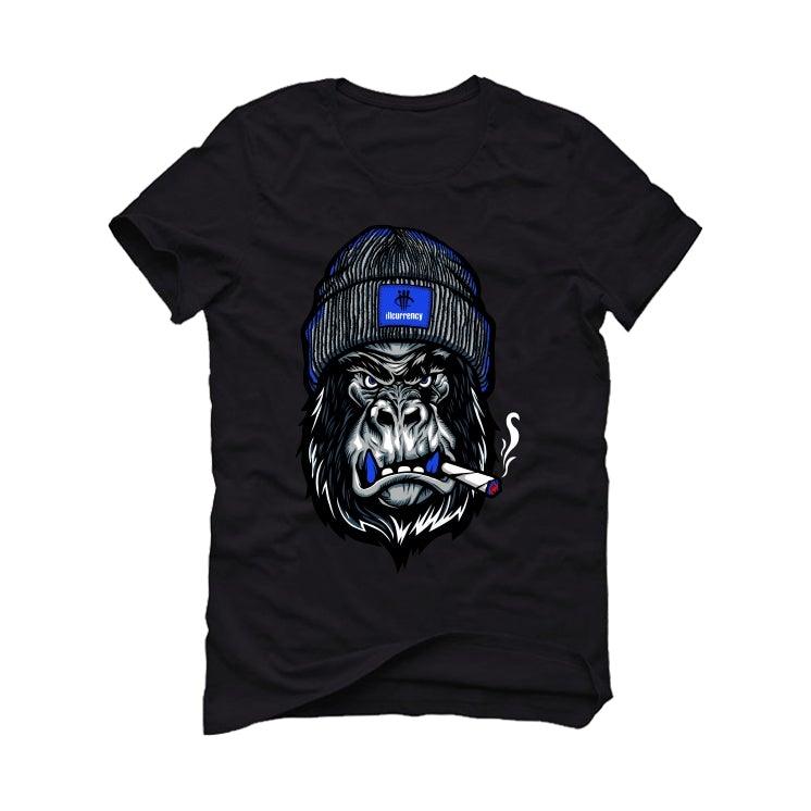 Air Jordan 12 Game Royal 2019 Black T-Shirt (Gorilla) - illCurrency Sneaker Matching Apparel