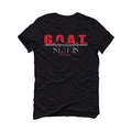 Jordan 4 Retro Fire Red (2020) Black T-Shirt (goat status quo) - illCurrency Sneaker Matching Apparel